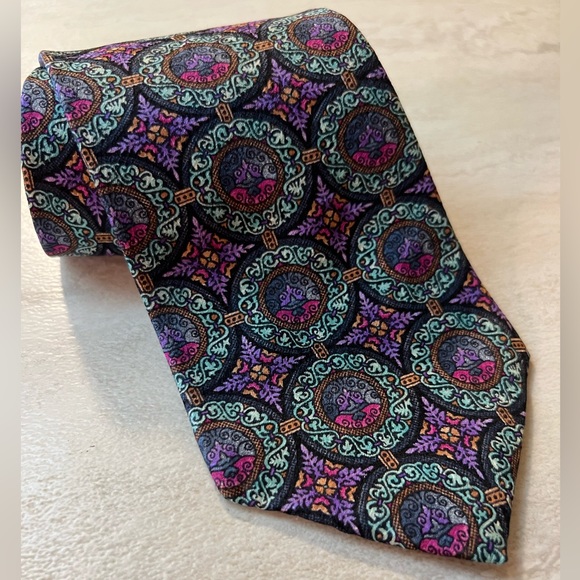 Vintage Oscar Dela Renta stunning Tie - Picture 2 of 10